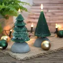 Tree candle h.12 Ø7 cm dark green (1).webp