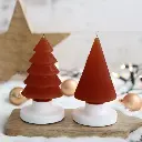 Tree candle h.12 Ø7 cm red.webp