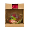 Christmas ornament with Dried flowers - Red