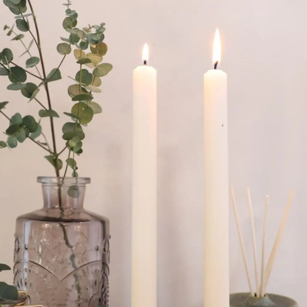 Bliss dinner candle Ø2,2 h.25 cm creme set 3.webp