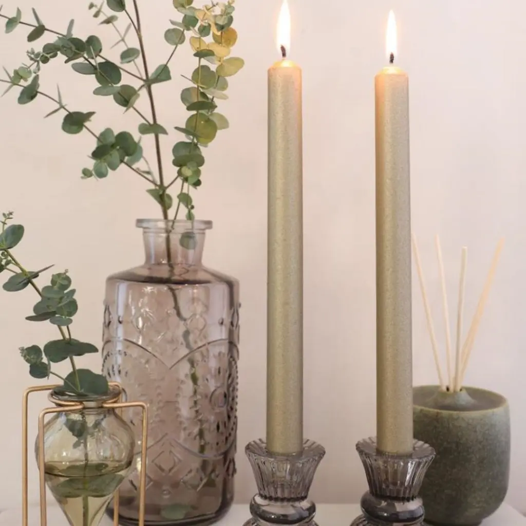 Bliss dinner candle Ø2,2 h.25 cm gold set 3 (1).webp