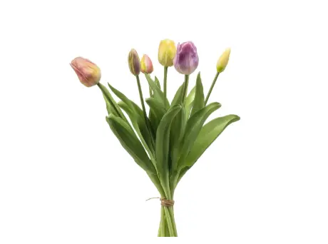 Tulip bundle Artificial yellow/pink 40cm 