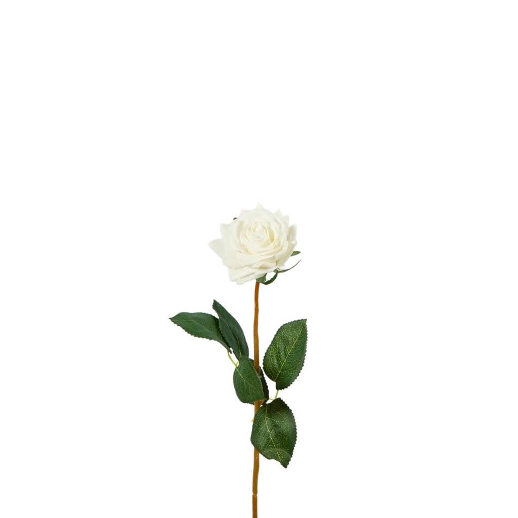 Rosa Artificial Soft Touch 40cm - White