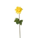Rosa Artificial Soft Touch 70cm - Yellow