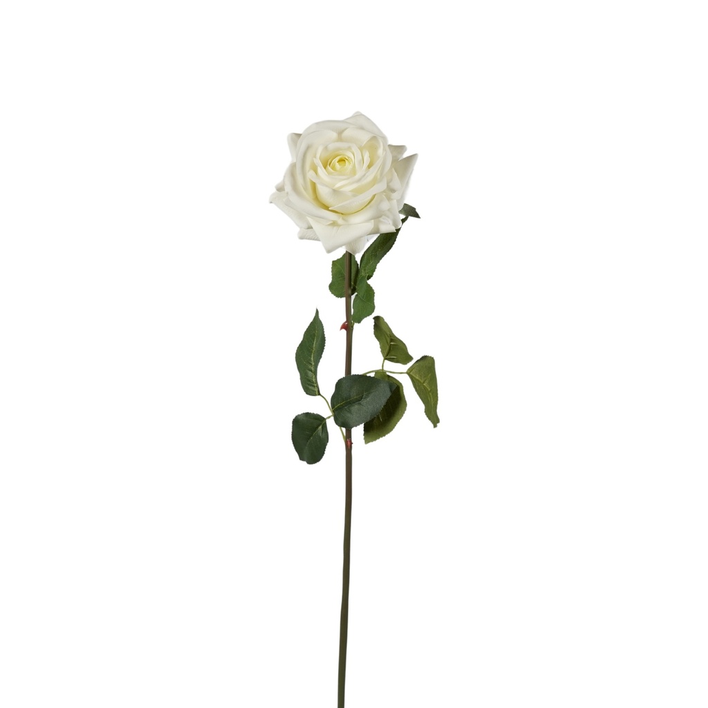 Rosa Artificial Soft Touch 70cm - White