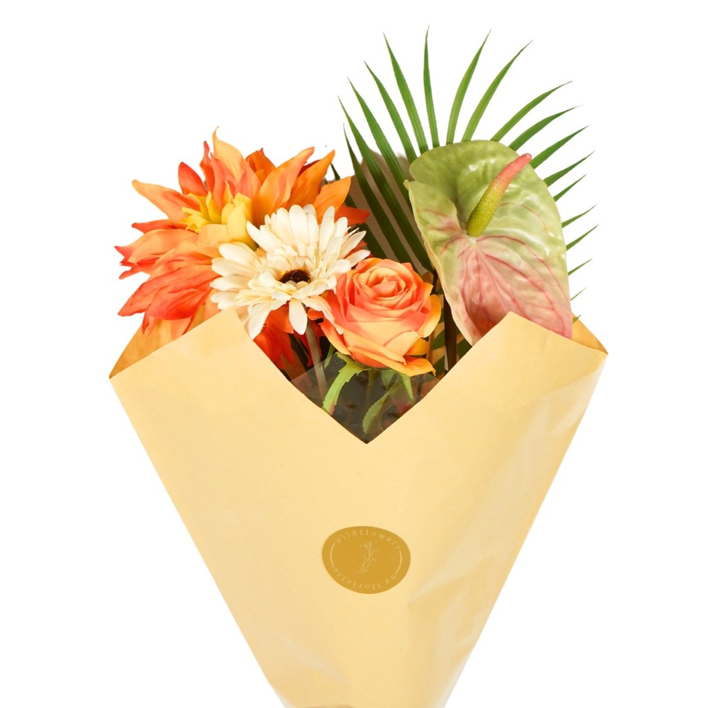 Bouquet Artificial Flowers - Amber - 5 Flowers