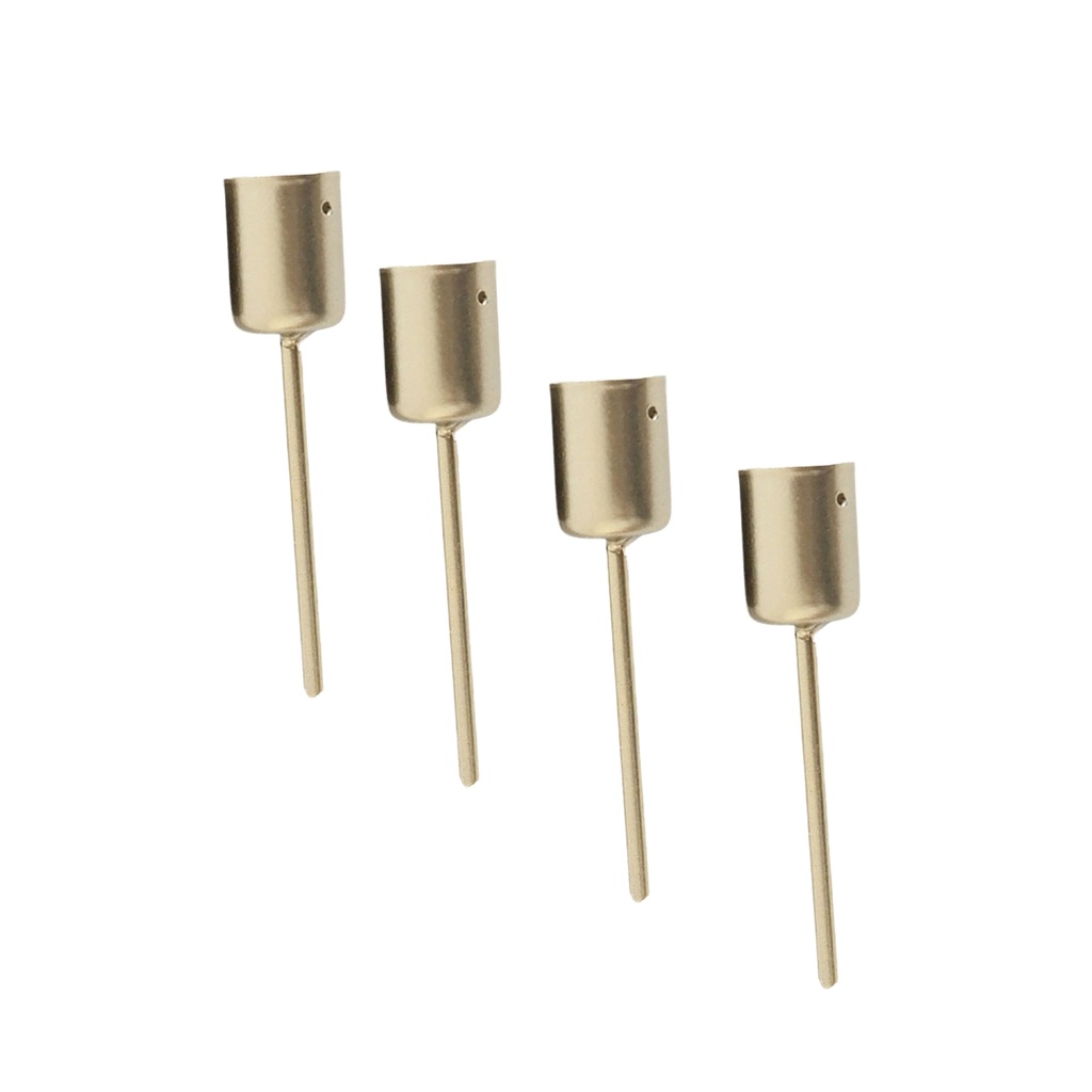 Candle Holder Pick (metal) Gold - 4 pcs