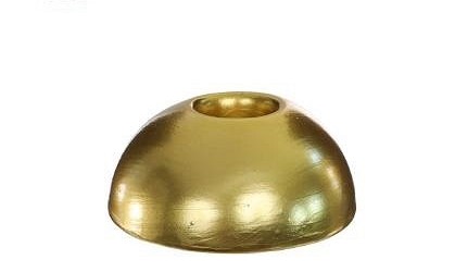 Rounded candle holder h.3 Ø7 cm gold