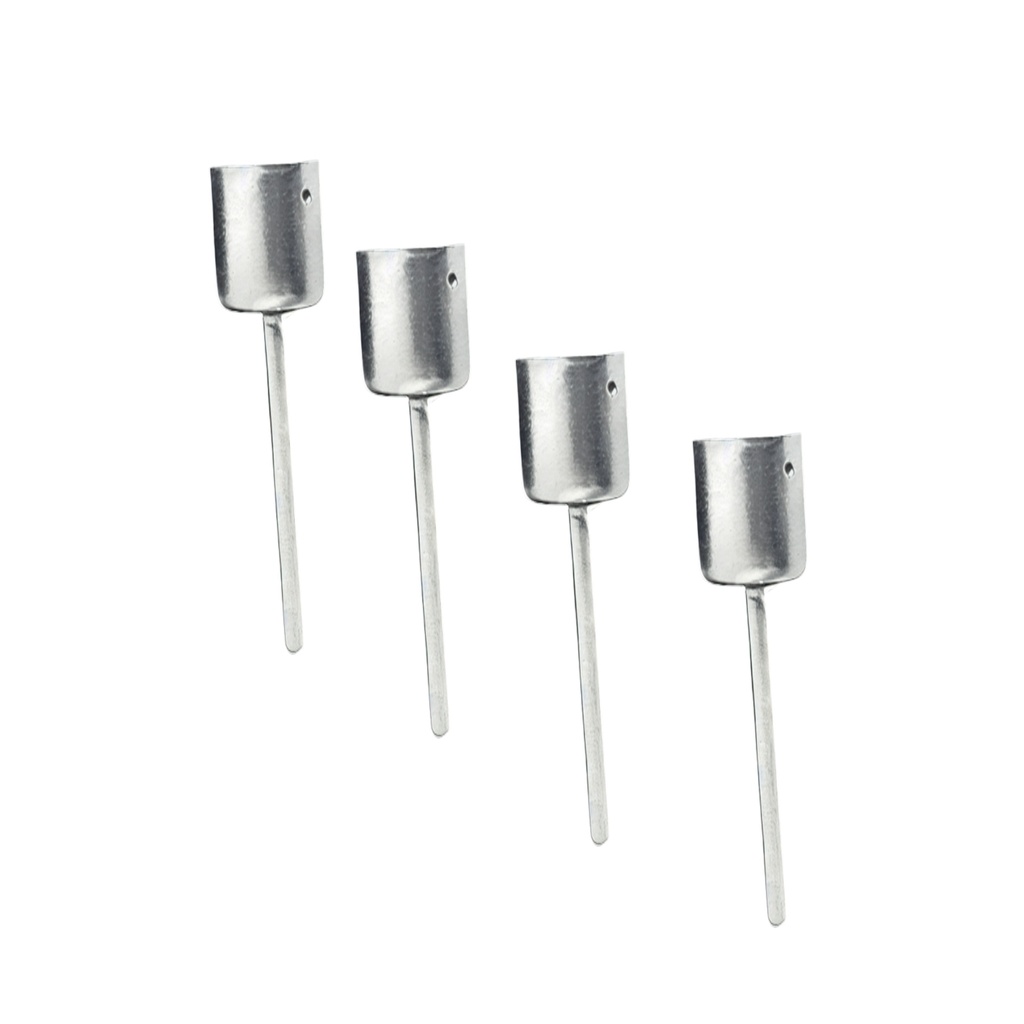 Candle Holder Pick (metal) Silver - 4 pcs  