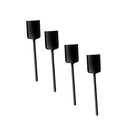 Candle Holder Pick (metal) Black - 4 pcs