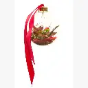 Christmas ornament with Dried flowers - Red