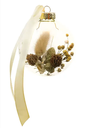 Christmas ornament with Dried flowers - Gold