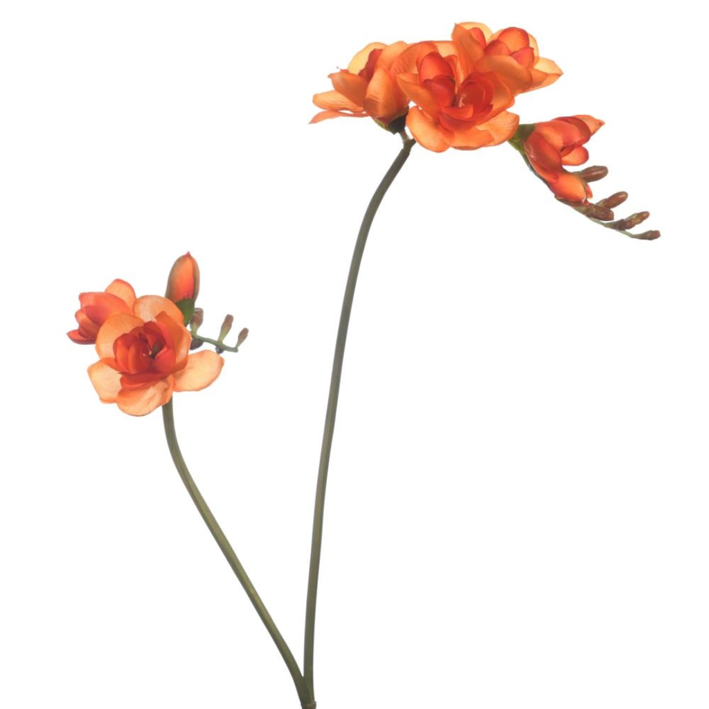 Freesia Artificial x2 L74cm Orange