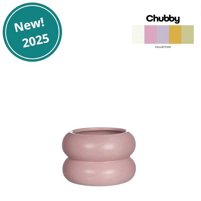 Chubby flowerpot Ø9 x h.6.4 cm pink