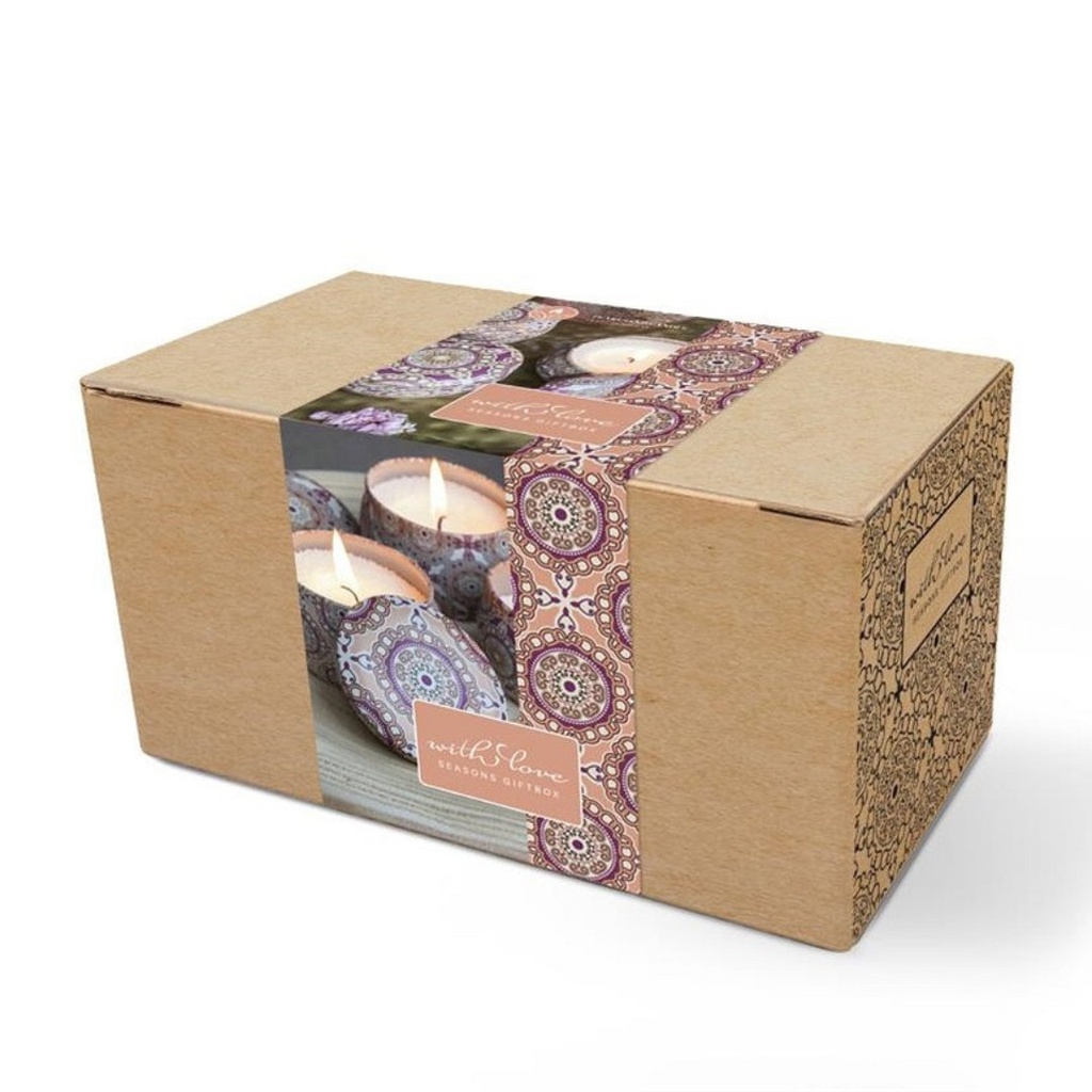 With love, giftbox pearlsand pink assorti