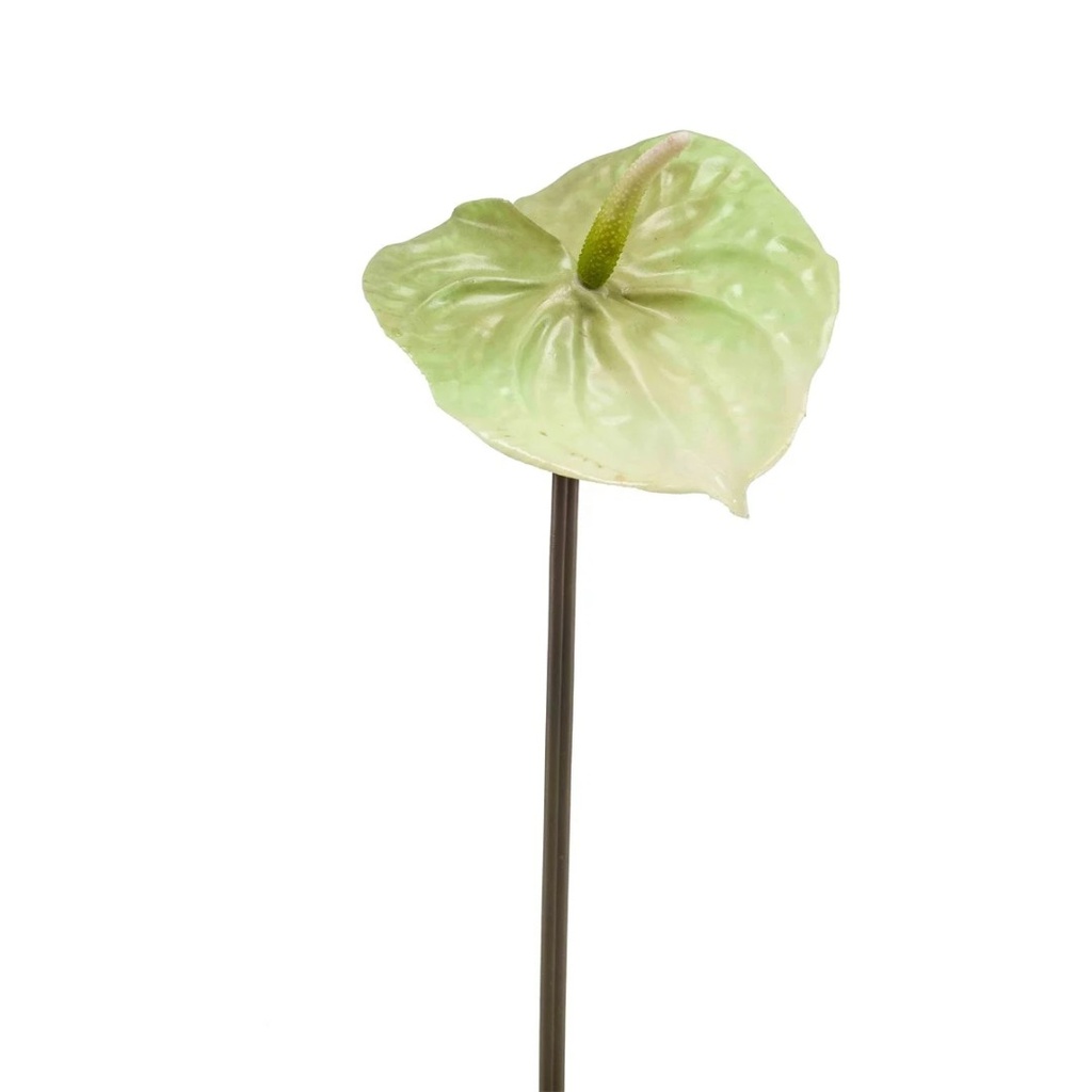 Anthurium artificial spray lt green 65cm