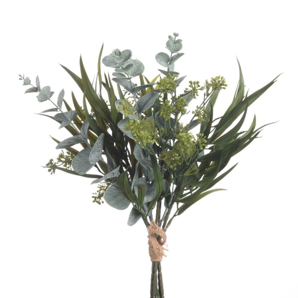 Bouquet Euca Artificial  Mix L44cm Green