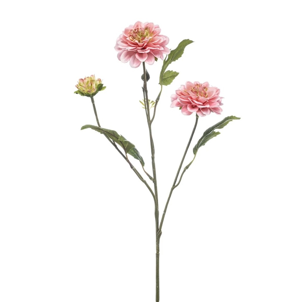 Dahlia Artificial spray x3 pink 60cm