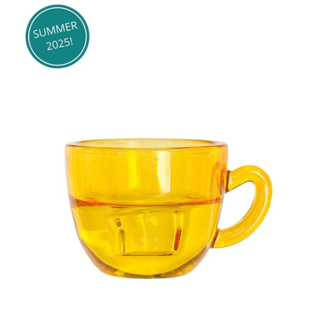 Candle holder Coffee Ø8 x h.5 cm amber