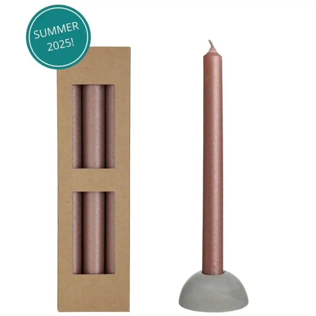 Bliss dinner candle Ø2,2 h.25 cm pink set 3