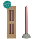 Bliss dinner candle Ø2,2 h.25 cm pink set 3