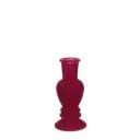 Venice Candle Vase velvet flock h.16 Ø6 cm cherry