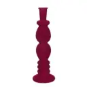 Florence Candle Vase velvet flock h.28 Ø9 cm cherry