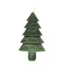 Tree candle h.12 Ø7 cm dark green
