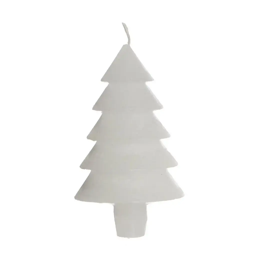 Tree candle h.12 Ø7 cm white