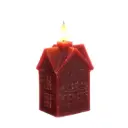 LED wax house l.6,3 w.5 h.12 cm cherry