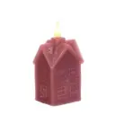 LED wax house l.6,3 w.5 h.12 cm mauve
