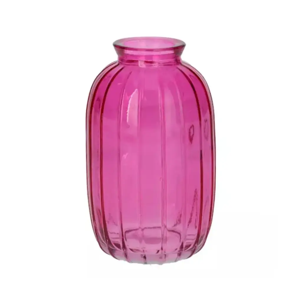 Bottle Carmen Transparent Fuchsia Medium 12cm