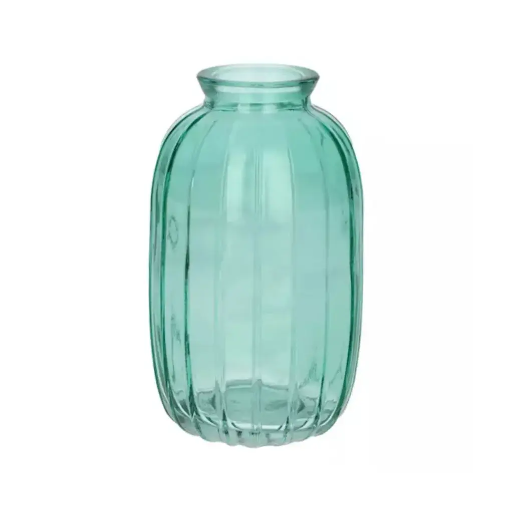 Bottle Carmen Transparent Turquoise Medium 12cm