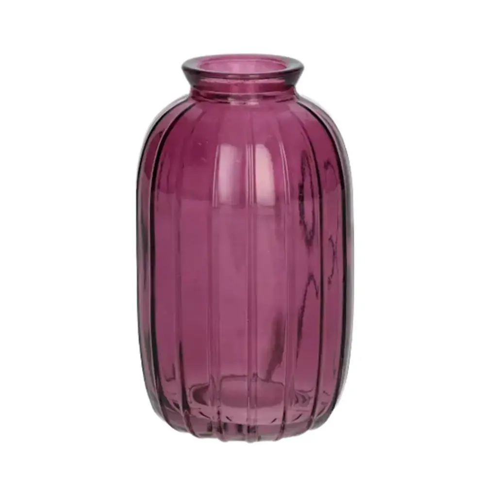 Bottle Carmen Transparent Aubergine Medium 12cm