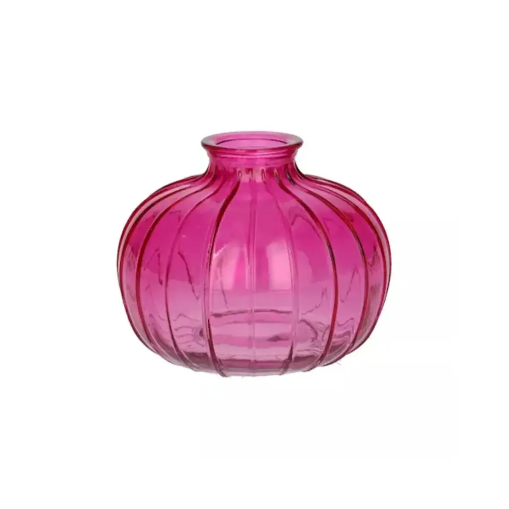 Bottle Carmen Transparent Round Fuchsia 8.5cm