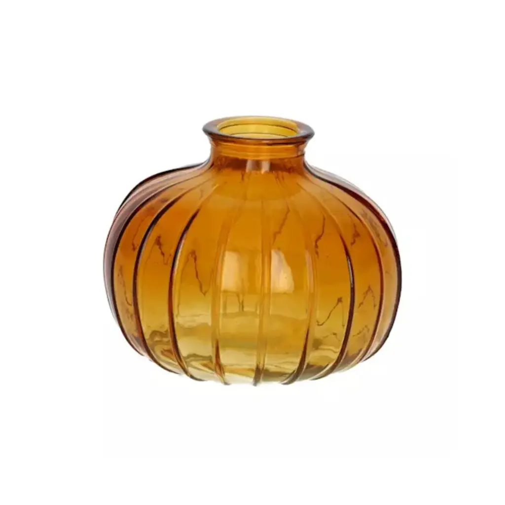 Bottle Carmen Transparent Round Ochre 8.5cm