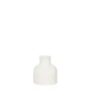 Ceramic Vase Ribbed White - Small 8x7cm