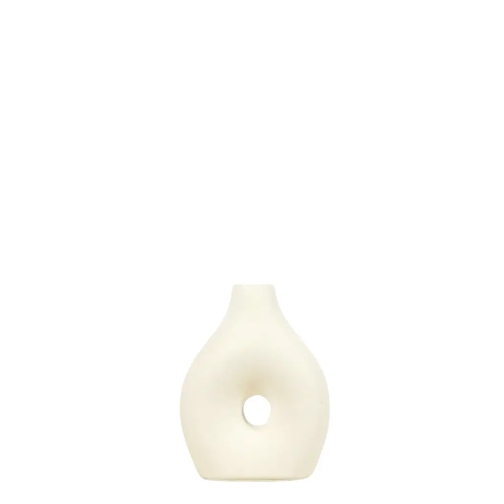 Ceramic Vase Trendy White - Medium 13cm
