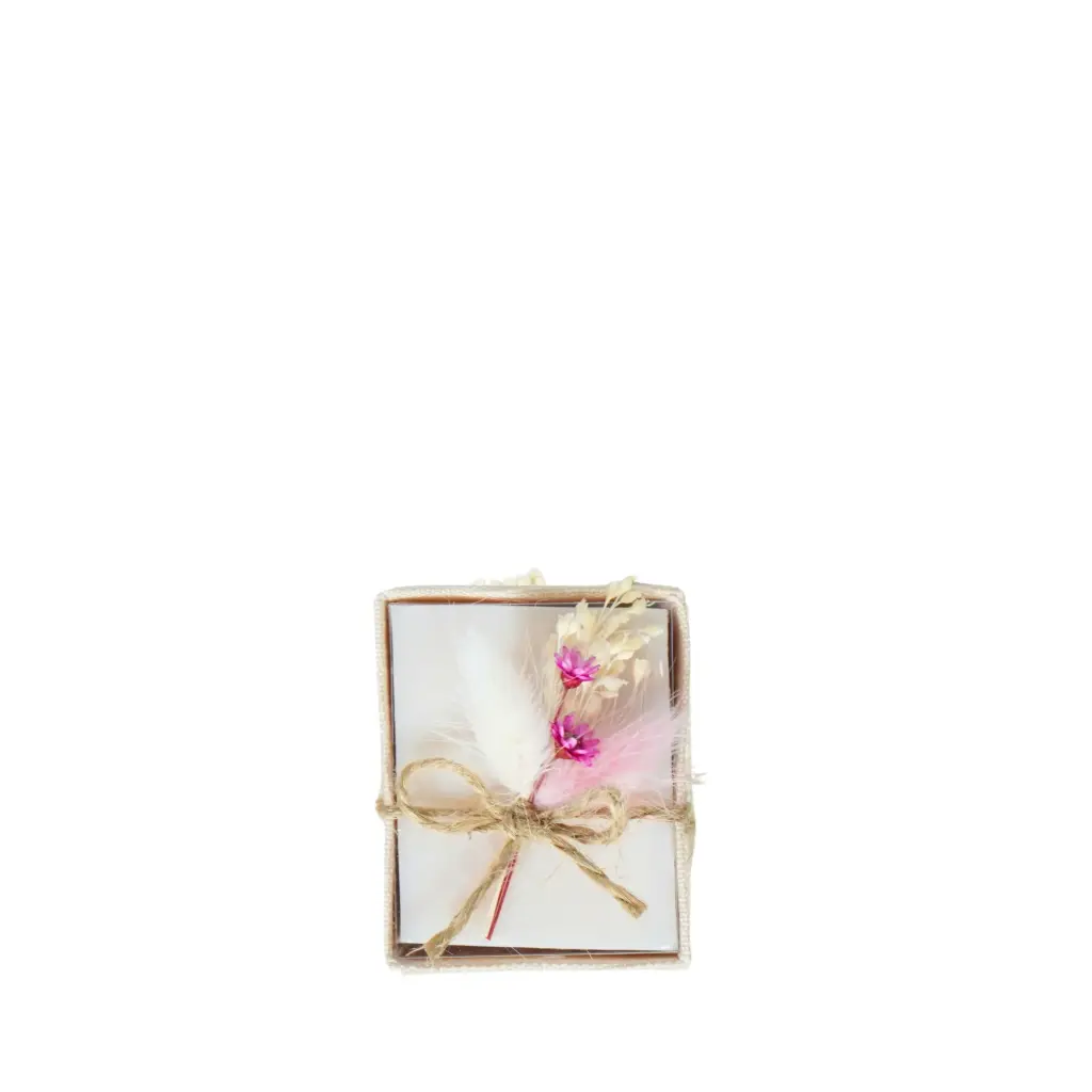 Mini Linen Gift Box - Soap & Dried Flowers - Blush
