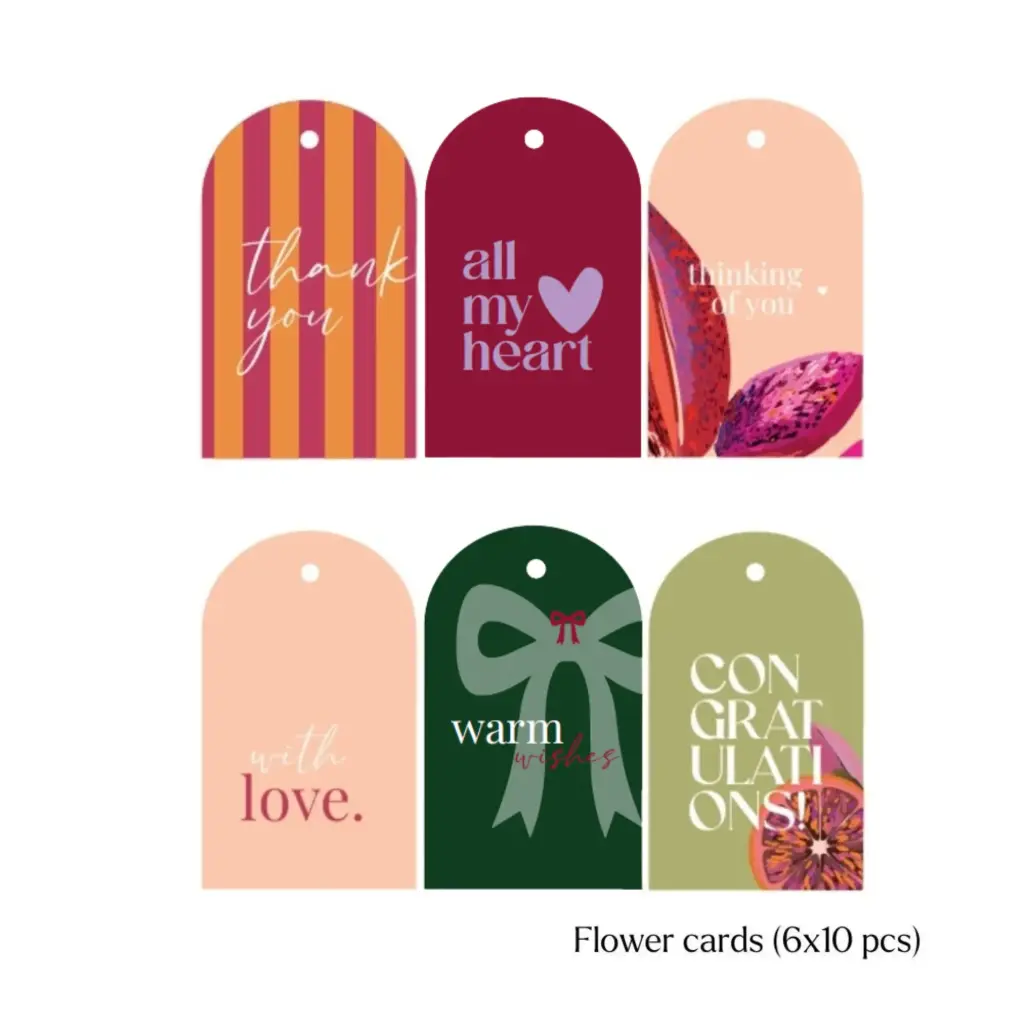 Flower Greeting Cards – Set of 6 Designs - Celebration Collection