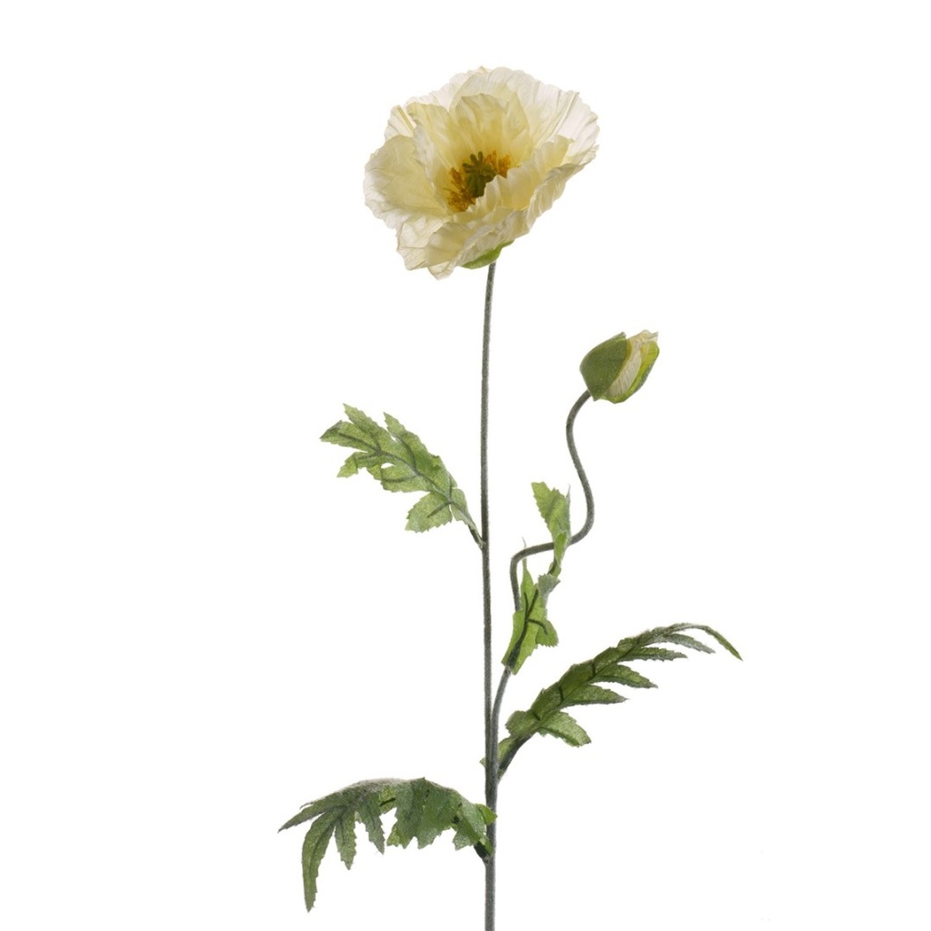 Poppy Artificial spray 70cm cream