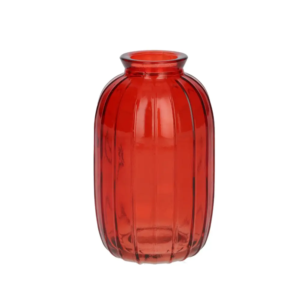 Glass Bottle Carmen – Transparent Cherry Red
