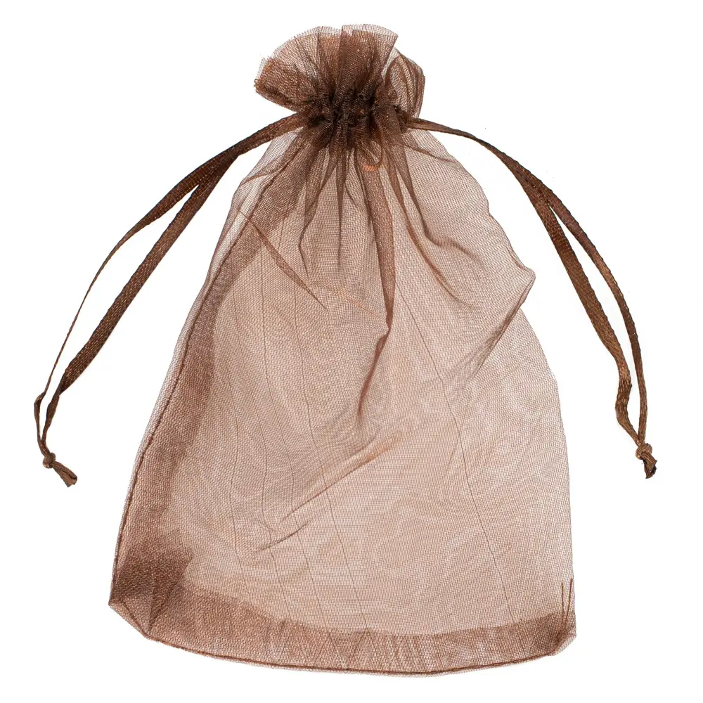 Brown Organza Bag 10x15