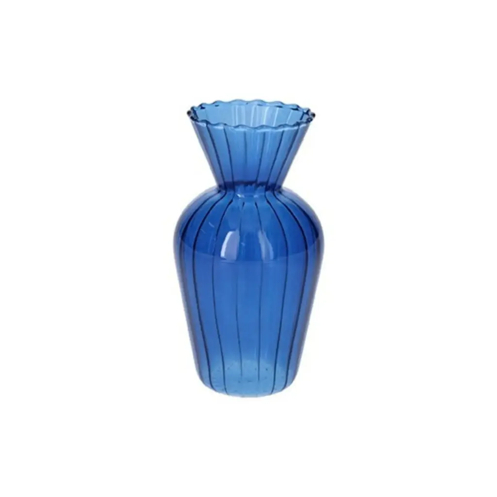 VASE SWIRL BLUE 7,4x14 cm