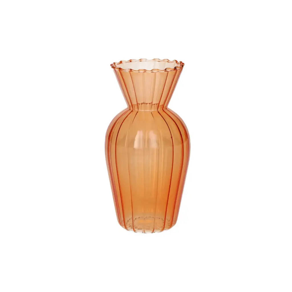 VASE SWIRL PEACH 7,4x14 cm