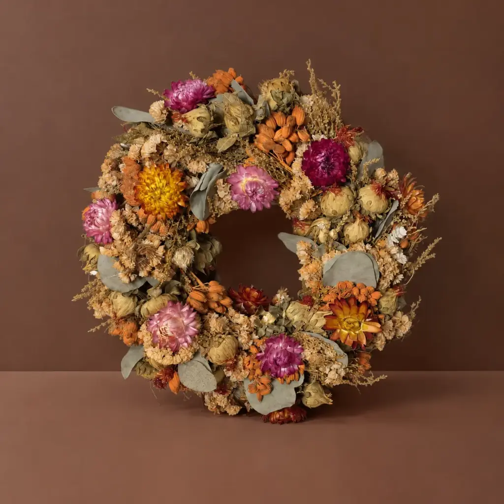 Wreath Orange Pink ø25 cm