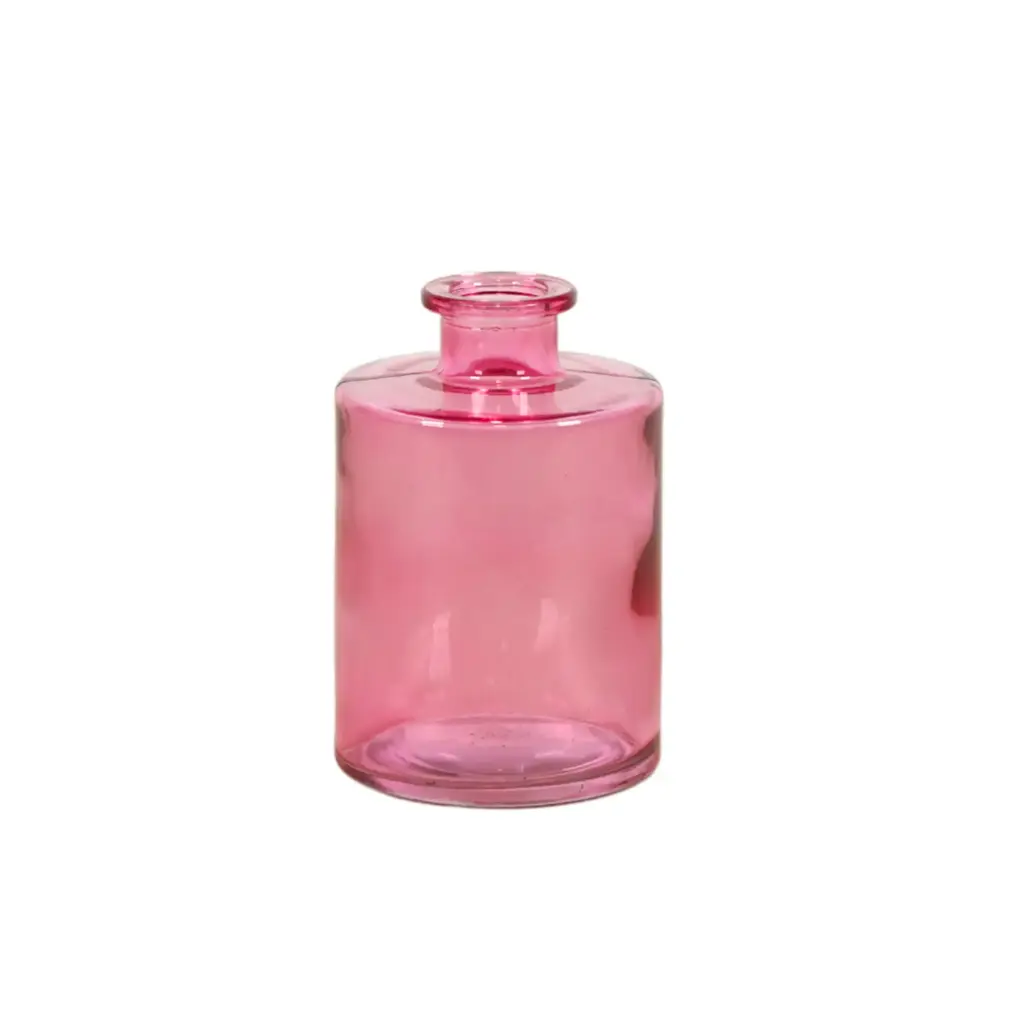 Vase Inky transparent fuchsia Glass – H11 x D7 cm