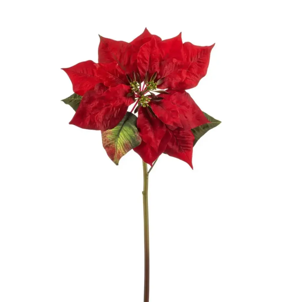 Poinsettia Artificial spray red 65cm