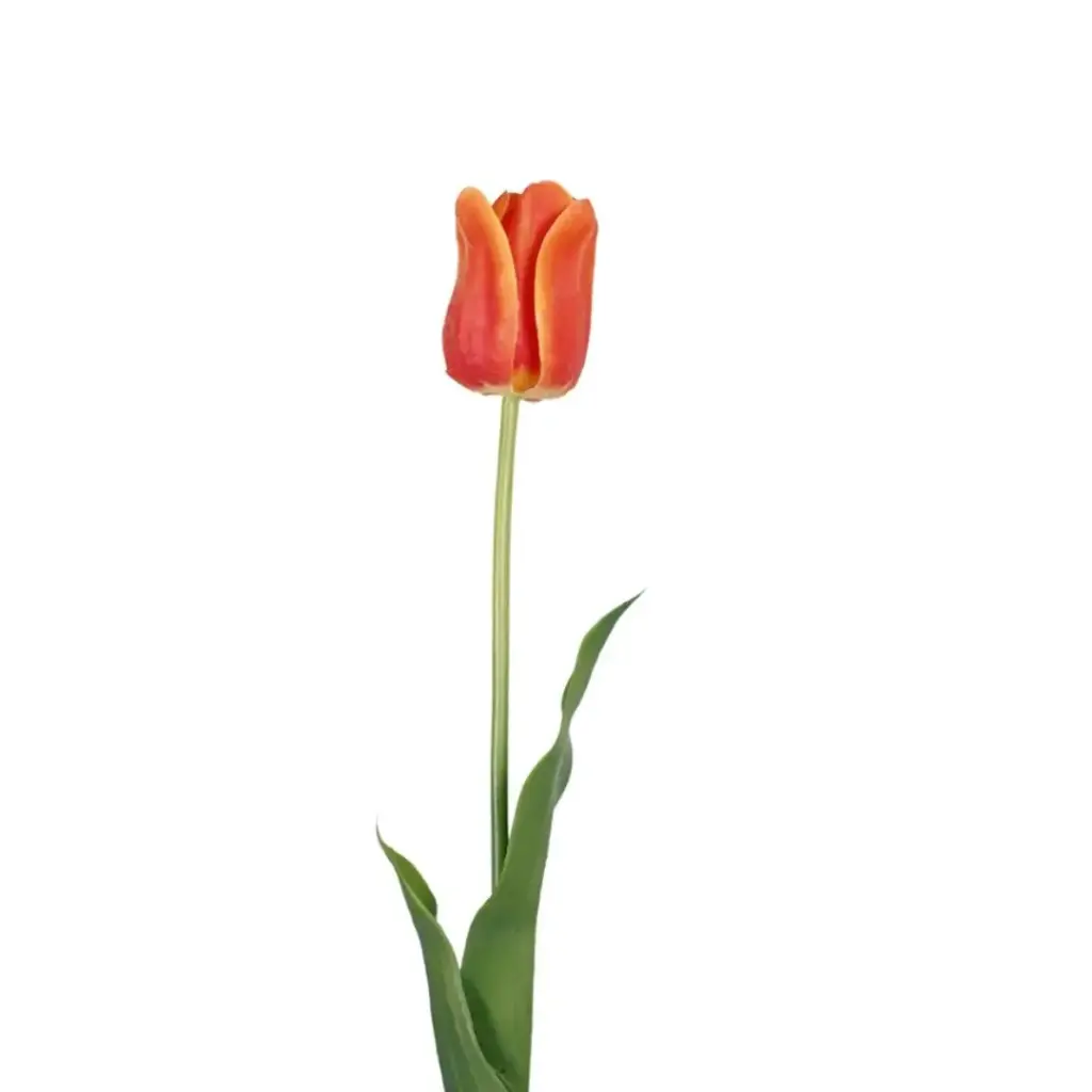 Tulip Artificial france spray orange/red 66cm
