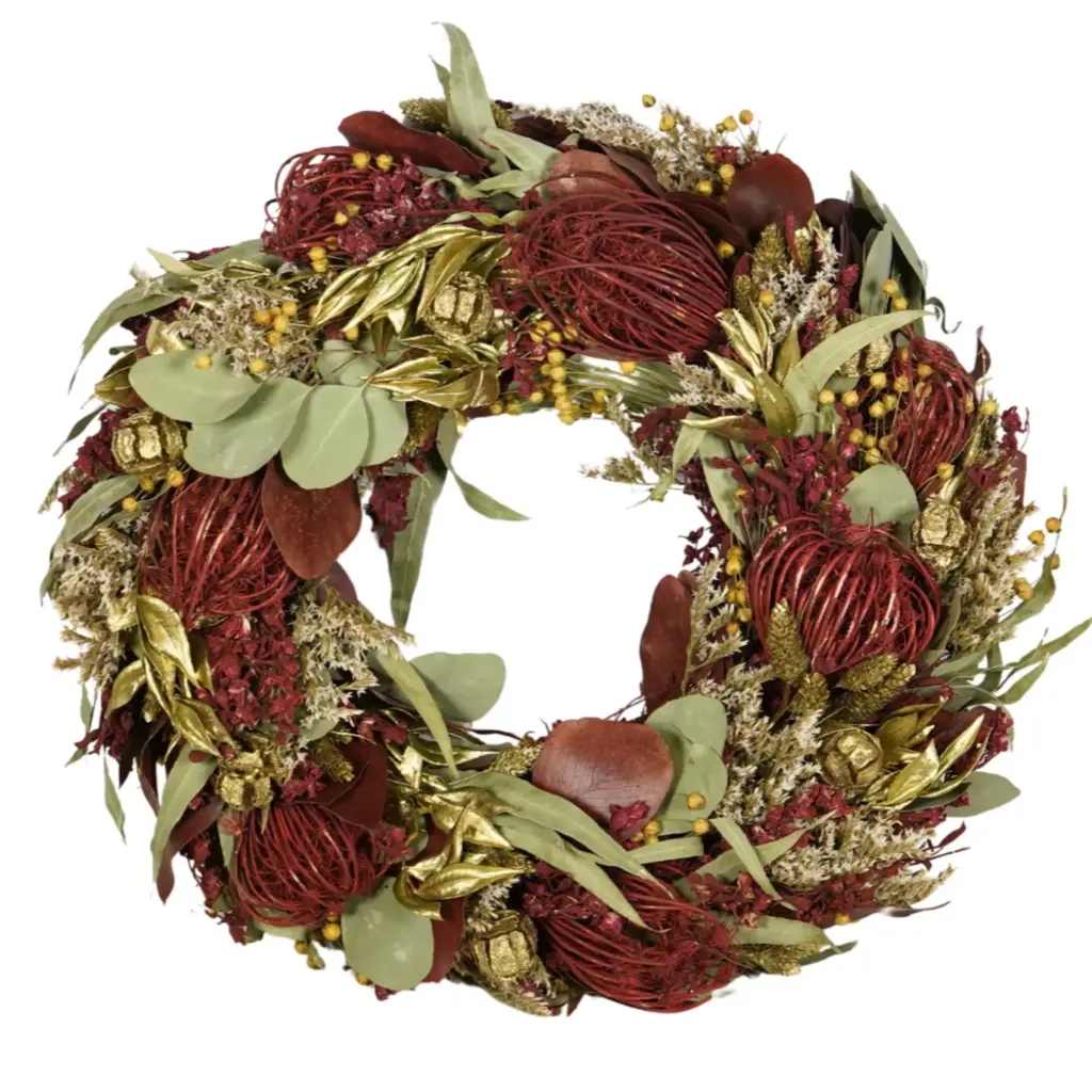 Dried Flower Wreath – Holiday Cheer – XLarge